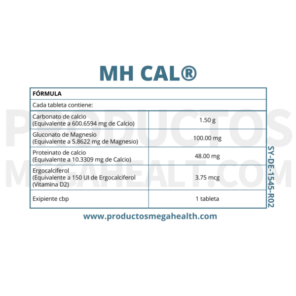 MH CAL: CALCIO, VITAMINA D Y MAGNESIO