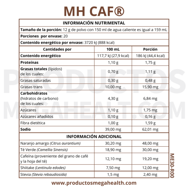 MH CAF MOKA: CAFÉ TERMOGÉNICO